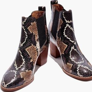 MADEWELL SNAKESKIN BOOTIE
